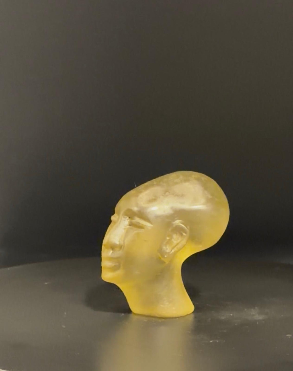 Akhenaten Head Sculpture in Libyan Desert Glass