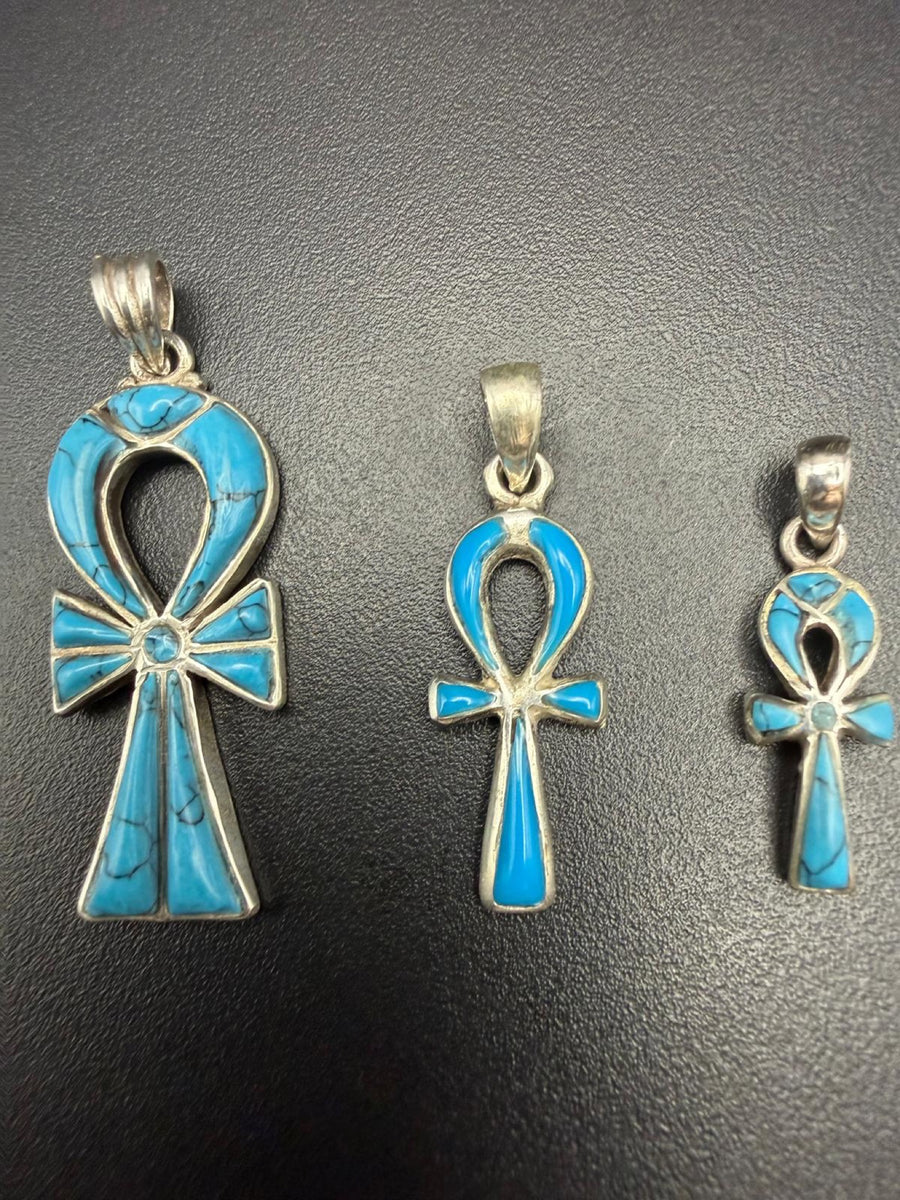 Ankh pendants in turquoise in three sizes