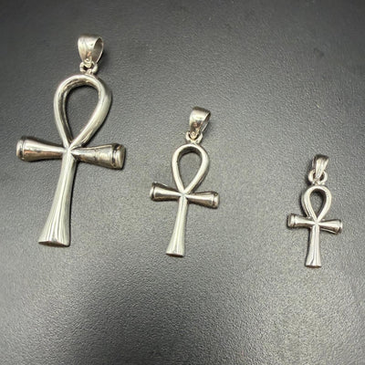 Ankh silver pendants in three sizes