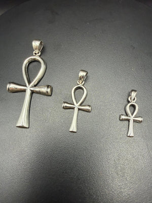 Ankh silver pendants in three sizes
