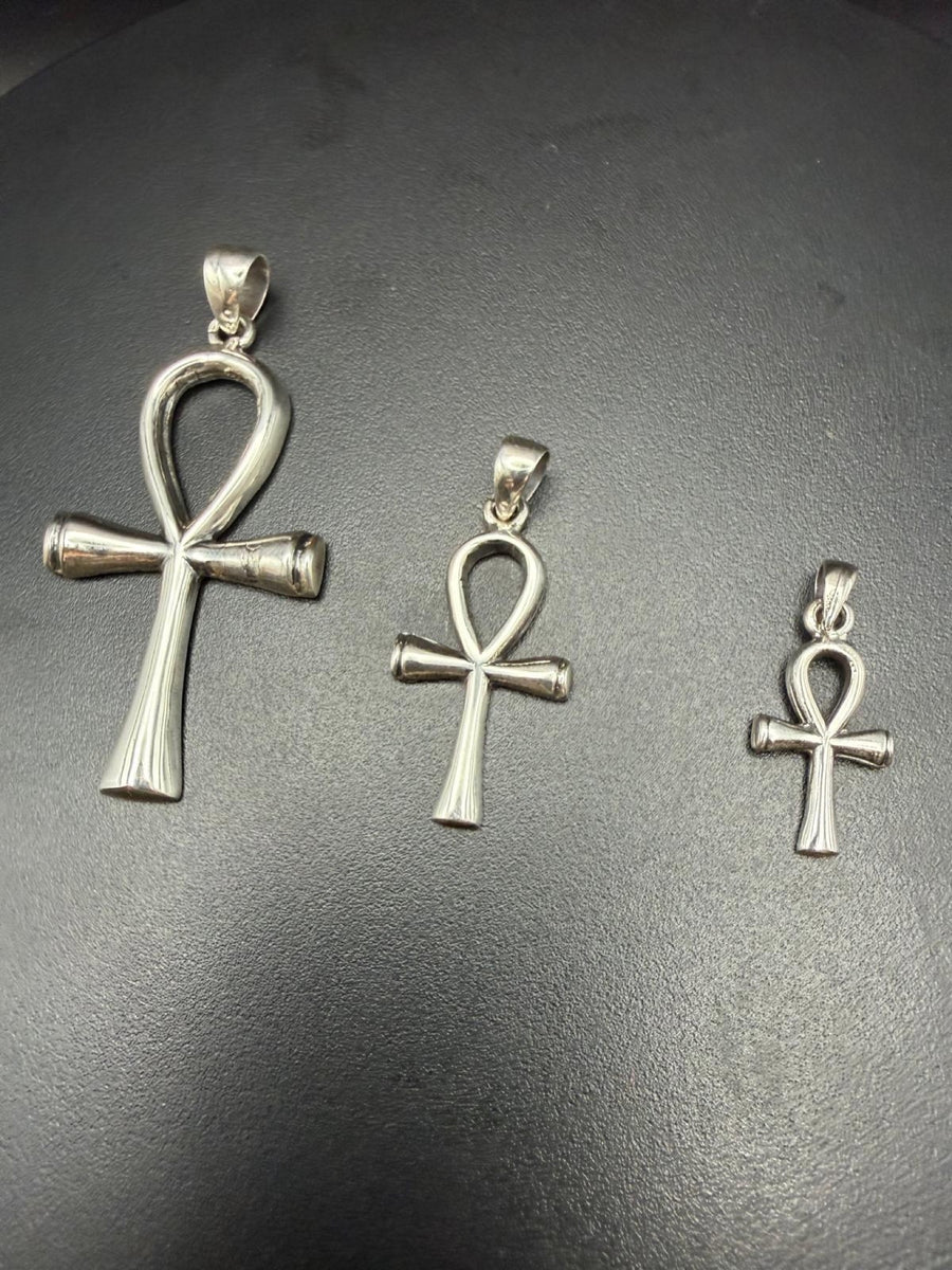 Ankh silver pendants in three sizes