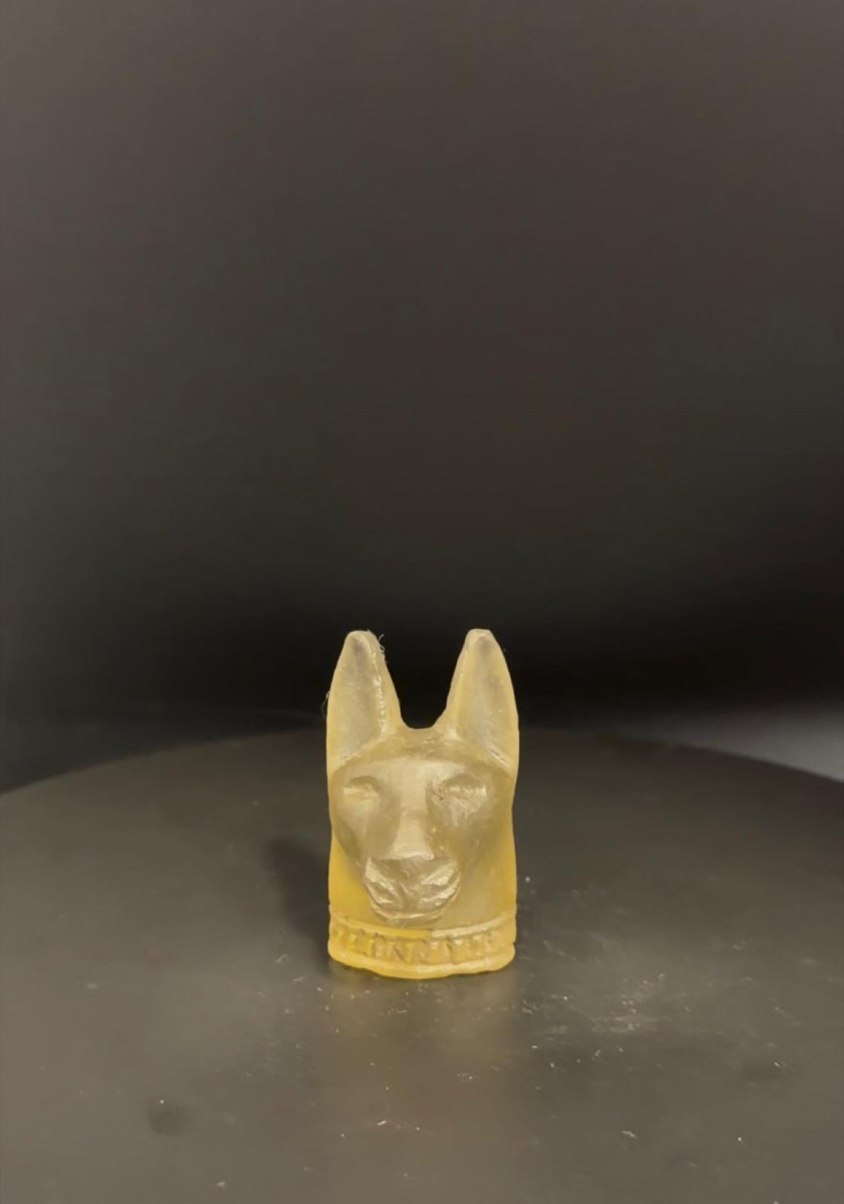 Anubis Head Statue in Libyan Desert Glass