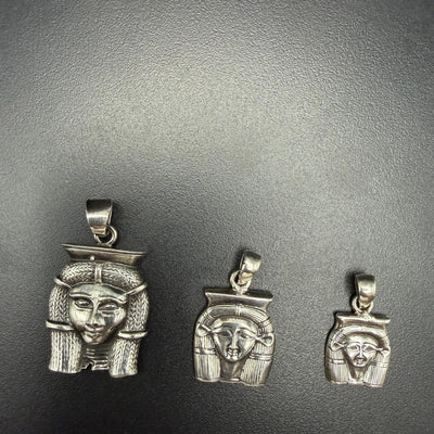 Hathor silver pendants in three sizes