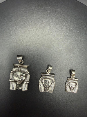 Hathor silver pendants in three sizes
