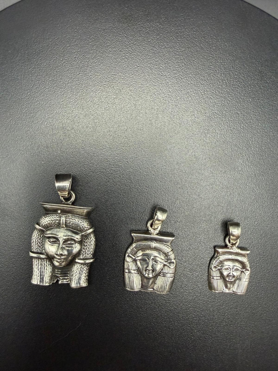 Hathor silver pendants in three sizes
